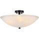 Jeanne 3 Light 19.7 inch Black Flush Mount Ceiling Light