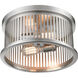 Camellia 2 Light 13.13 inch Brushed Nickel Flush Mount Ceiling Light in Brushed Nickel Steel