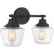 Neighborhood Essex 2 Light 18 inch Flat Black Vanity Light Wall Light, Neighborhood Collection