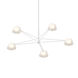 Ray LED 45.25 inch Warm Gray and Opal White Chandelier Ceiling Light