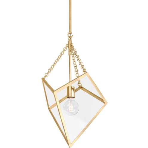 Brookfield 1 Light 15.25 inch Vintage Gold Leaf Hanging Lantern Ceiling Light