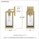 Westover 1 Light 14 inch Antique Brass Outdoor Wall Lantern