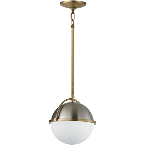 Duke 1 Light 9.5 inch Satin Nickel and Satin Brass Single Pendant Ceiling Light