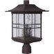 Dorset 3 Light 18 inch Aged Bronze Brushed Outdoor Post Mount, Large