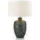 Goodell 28 inch 150.00 watt Green Glazed and Clear Table Lamp Portable Light