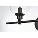 Jaelynn 2 Light 19 inch Black Bath Sconce Wall Light