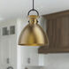 Alora Mood Waldo 1 Light 18 inch Matte Black and Aged Gold Pendant Ceiling Light