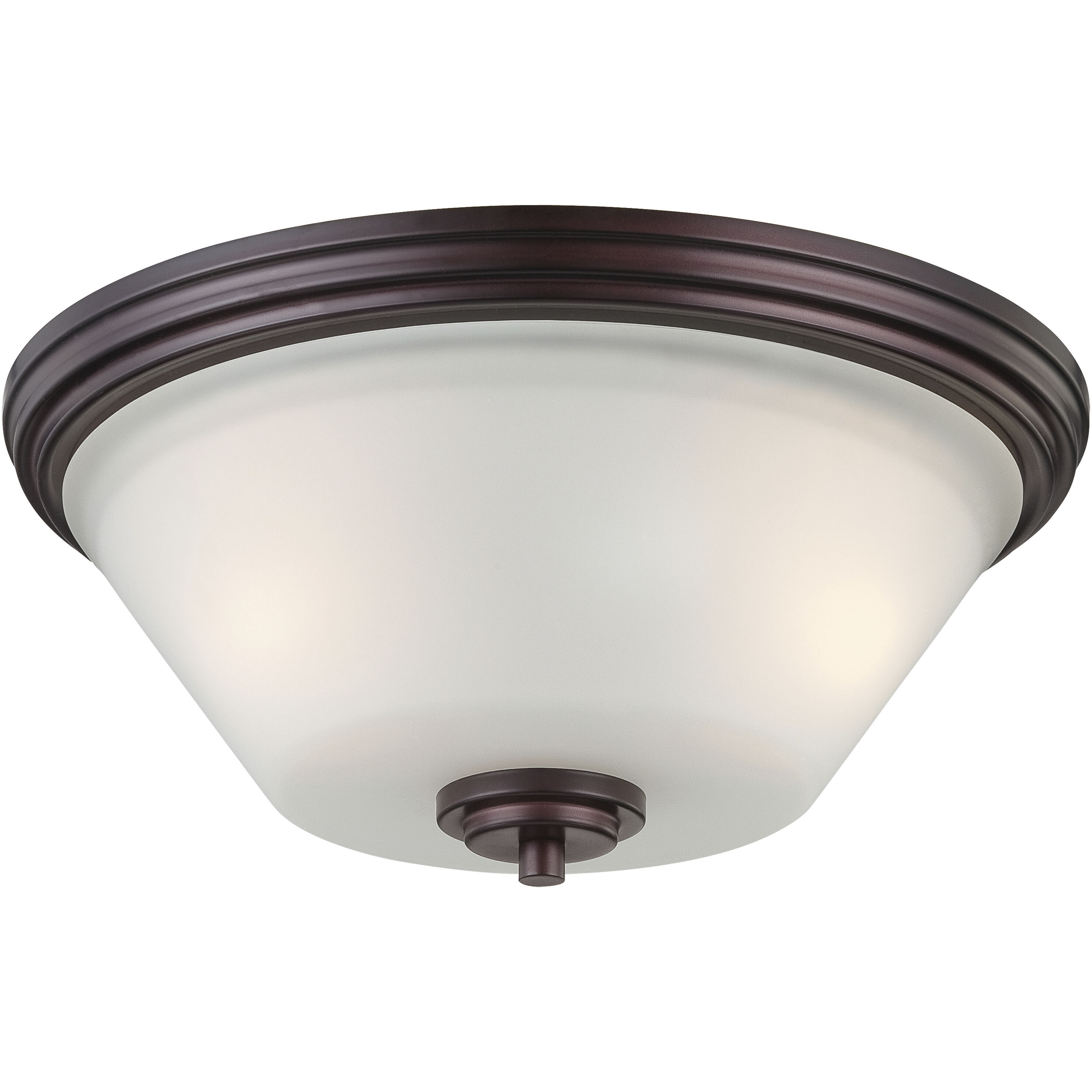 Pittman 2 Light 14 inch Sienna Bronze Flush Mount Ceiling Light