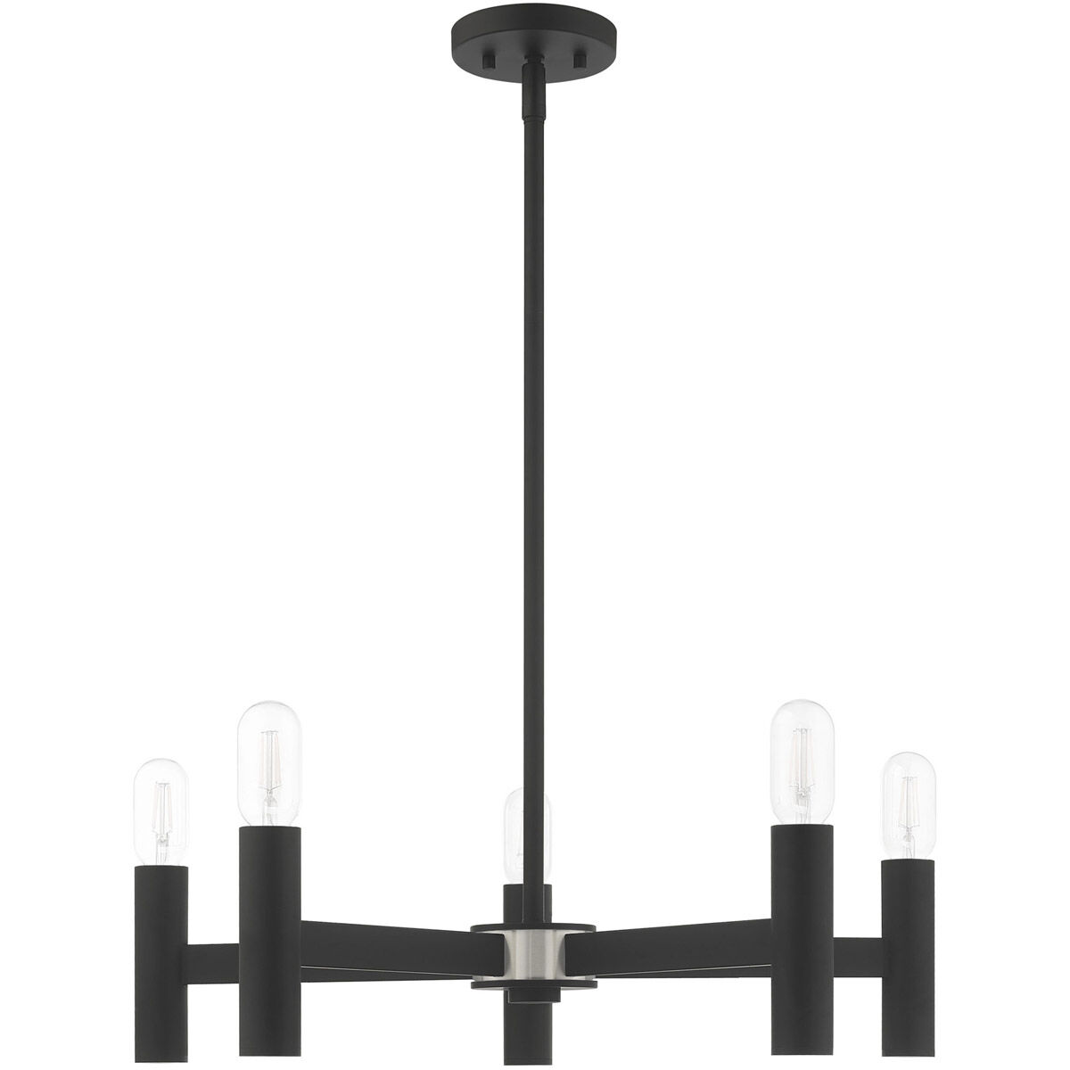 Copenhagen 5 Light 25 inch Black Chandelier Ceiling Light