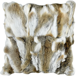 Heavy Petting 20 X 20 inch Natural Brown Pillow