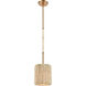 Laucala 1 Light 8 inch Satin Brass Mini Pendant Ceiling Light