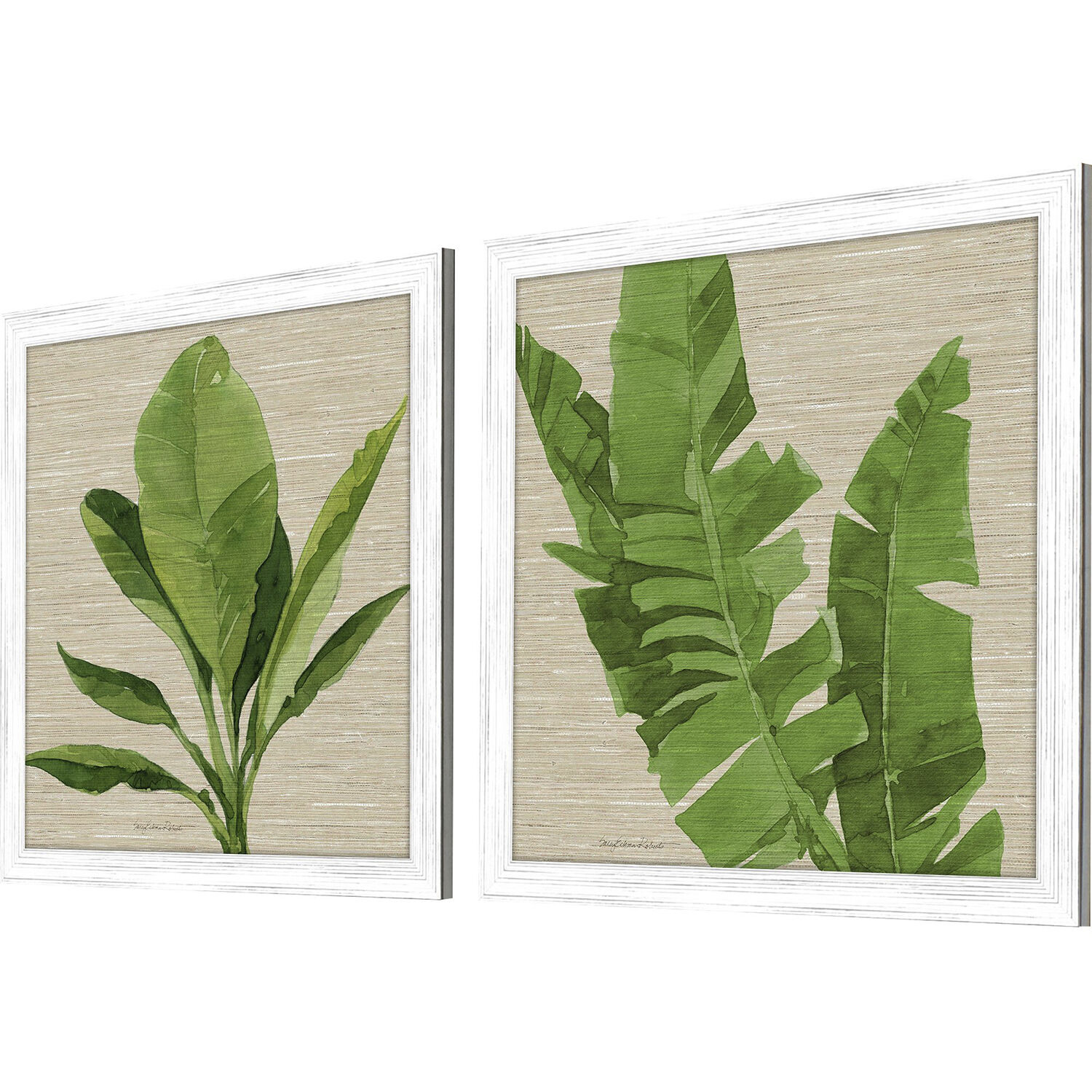 Palm Isle Green and Beige and Multi and Neutral Framed Art