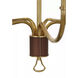 Amber Lewis Griffin LED 31 inch Hand-Rubbed Antique Brass and Saddle Leather Chandelier Ceiling Light