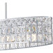 Gibson 5 Light 42 inch Polished Chrome Linear Chandelier Ceiling Light, Medium