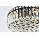 Maxime 5 Light 16 inch Black and Clear Flush Mount Ceiling Light