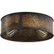 Kettle 3 Light 17 inch Weathered Brass Flush Mount Ceiling Light