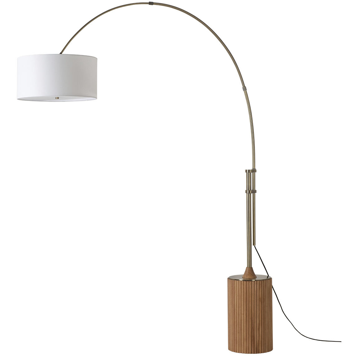 Tambo 86 inch 23.00 watt Natural Ash and Weathered Brass Arc Floor Lamp Portable Light