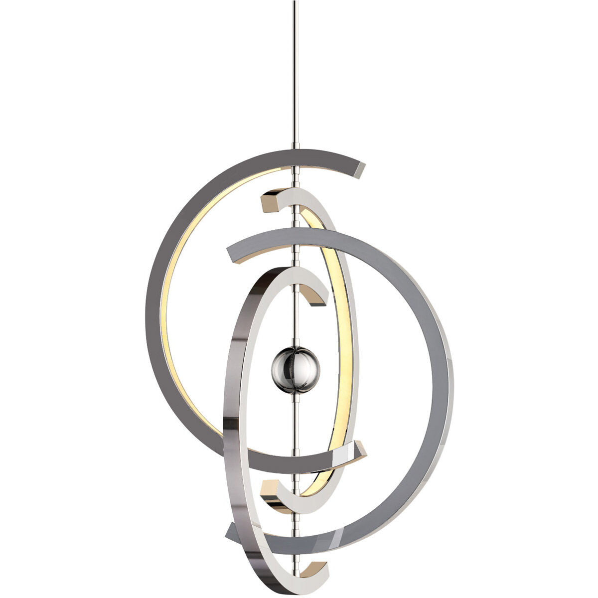 Anillo LED 21 inch Chrome Pendant Ceiling Light