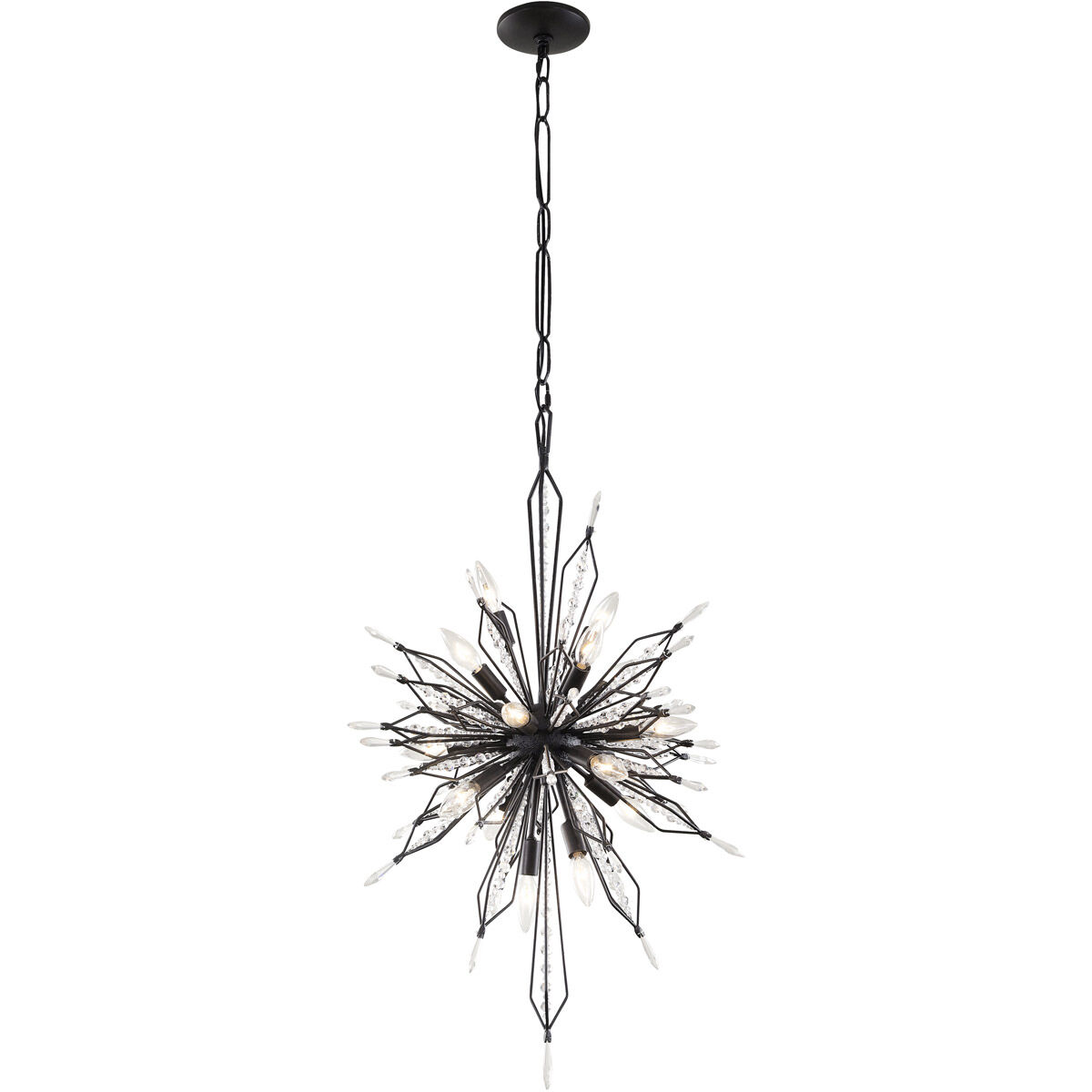Orbital 16 Light 20 inch Carbon Pendant Ceiling Light
