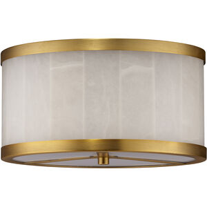 Upsala 2 Light 11.5 inch Antique Brass Flush Mount Ceiling Light, Small