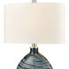 Portview 22 inch 60.00 watt Teal with Polished Nickel Table Lamp Portable Light