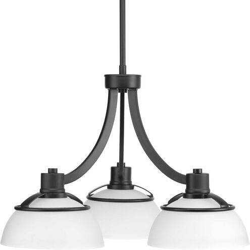 Domain 3 Light 22.38 inch Matte Black Chandelier Ceiling Light