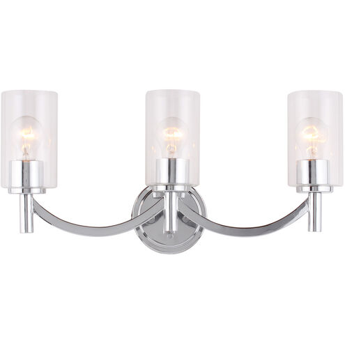 Devora 3 Light 22 inch Chrome Bath Vanity Wall Light