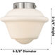Downtown Urban Oxford 1 Light 7.25 inch Matte Black Mini Pendant Ceiling Light in Clear