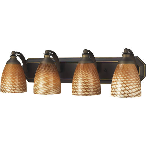 Mix-N-Match 4 Light 27 inch Aged Bronze Vanity Light Wall Light in Cocoa, Incandescent