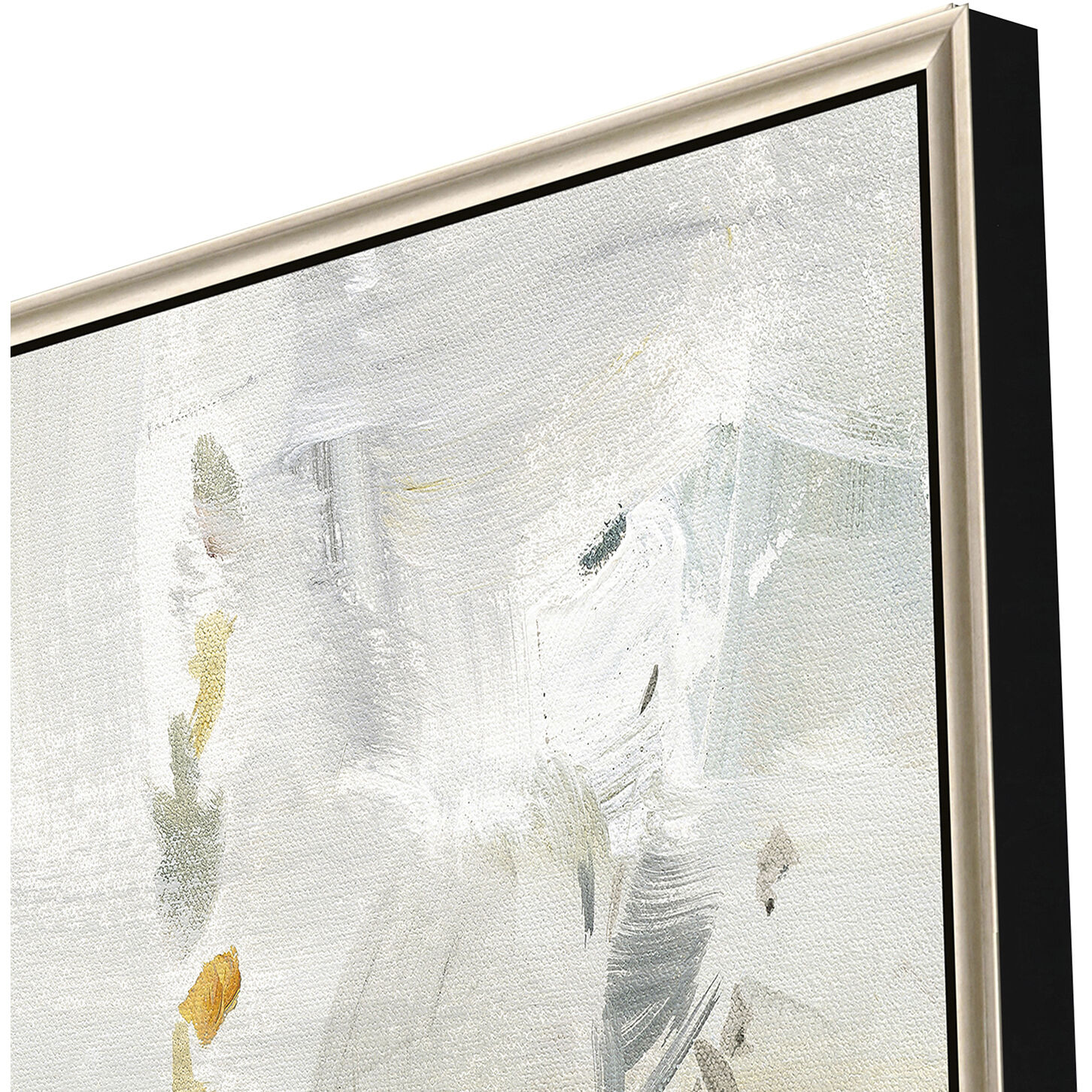 Rustic Garden Blue and Green and Orange and White Canvas