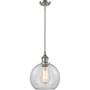 Ballston Athens 1 Light 8 inch Brushed Satin Nickel Pendant Ceiling Light in Clear Glass, Ballston
