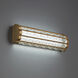 Fortress LED 20 inch Aged Brass Bath Vanity & Wall Light in Optic, Schonbek Signature