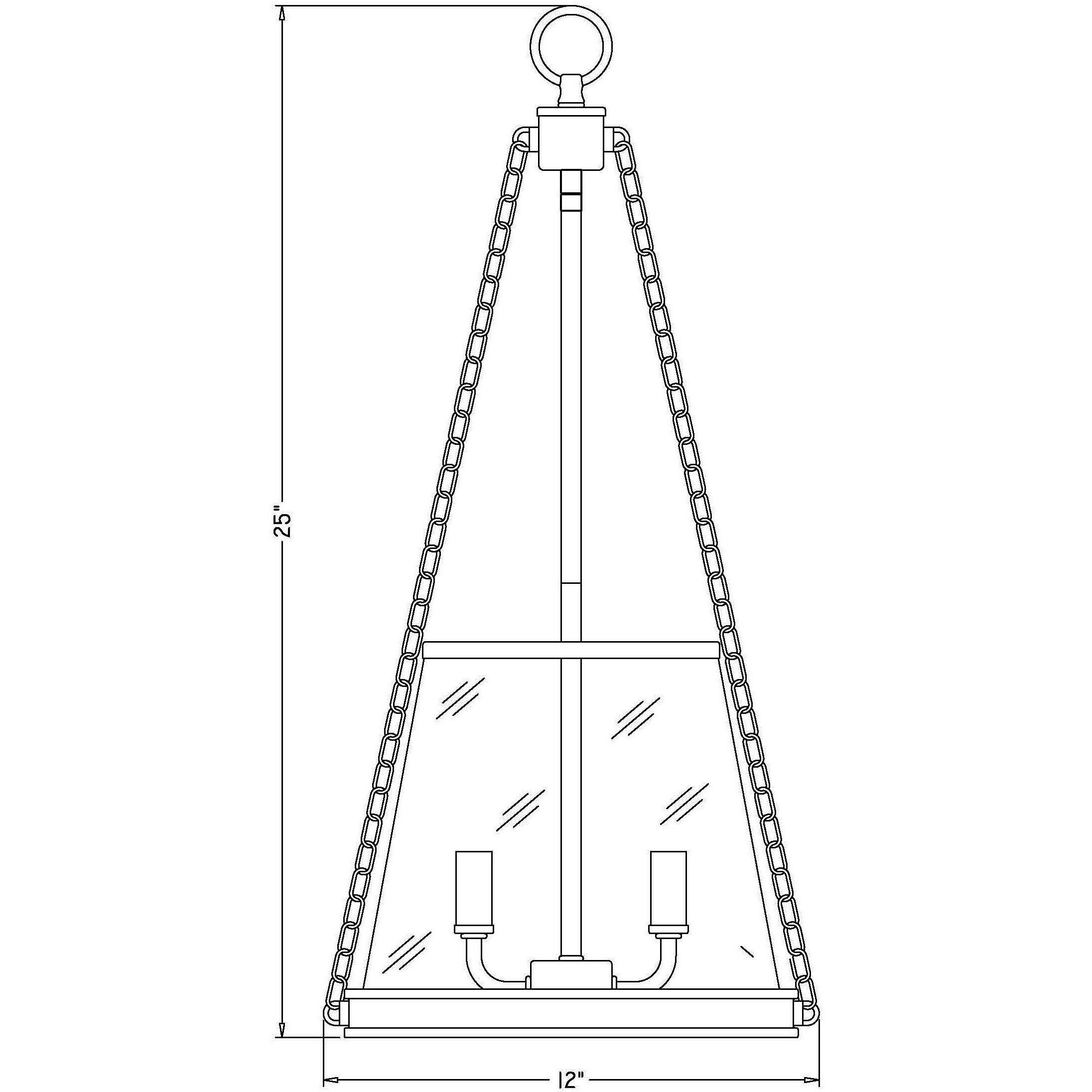 Prescott 3 Light 12 inch Matte Black Pendant Ceiling Light