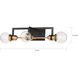 Intention 3 Light 17 inch Warm Brass and Black Vanity Light Wall Light