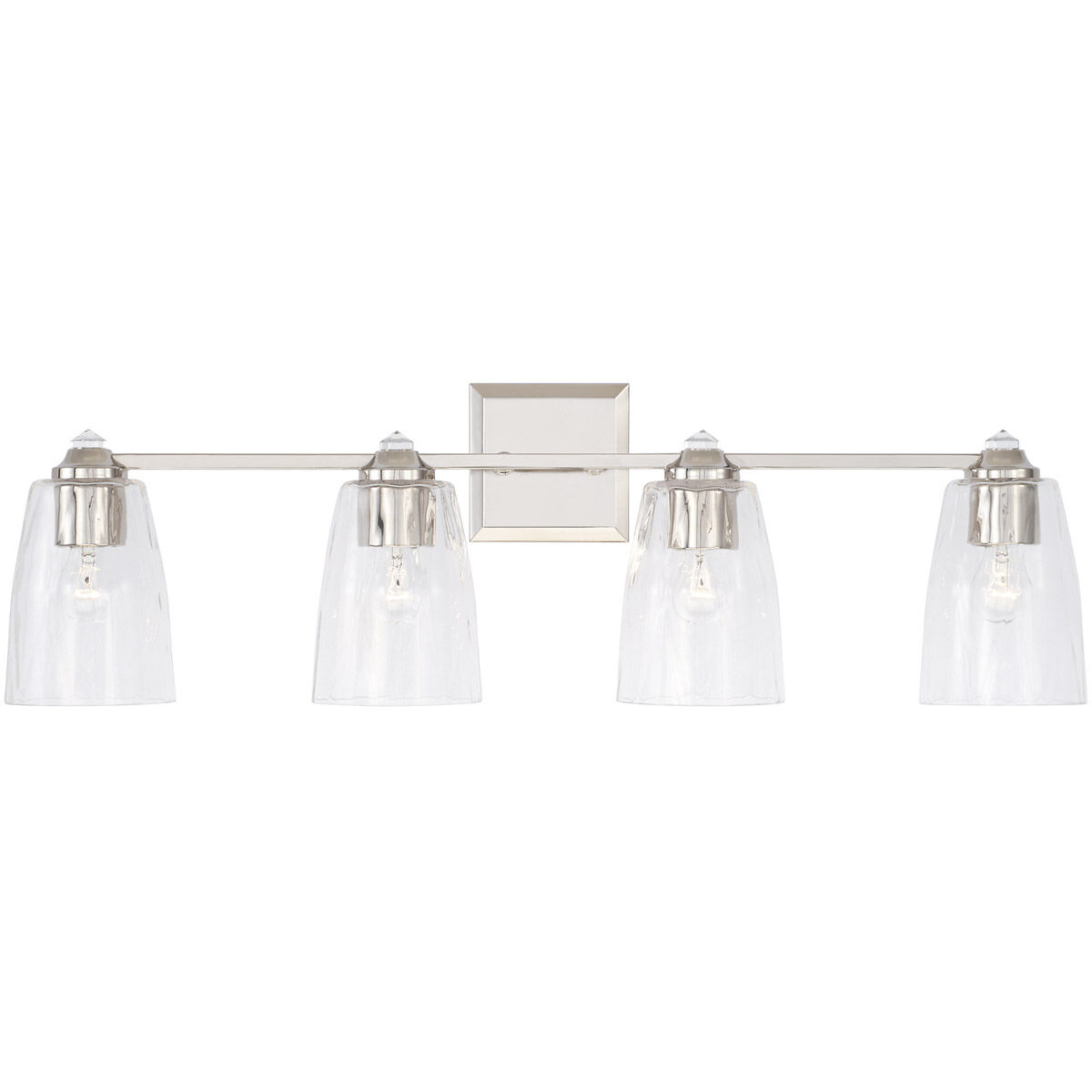 Laurent 4 Light 32 inch Polished Nickel Vanity Light Wall Light