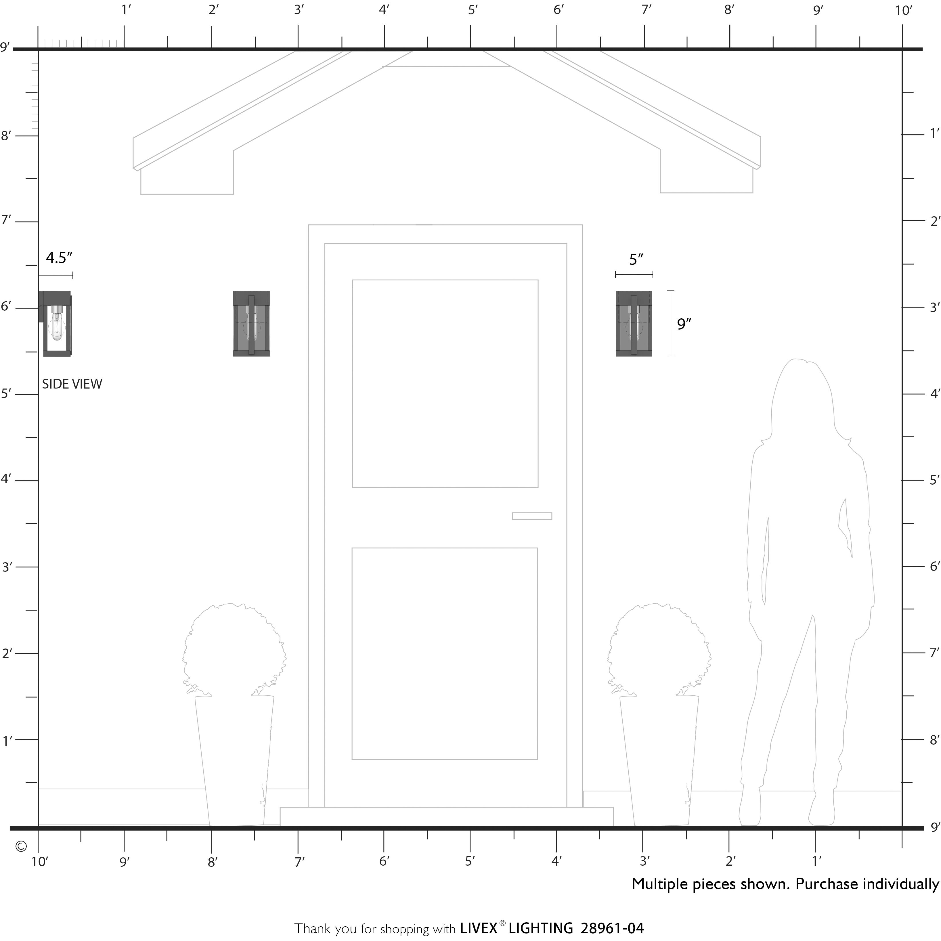 Berksford 1 Light 9 inch Black with Brushed Nickel Candles Outdoor Wall Lantern