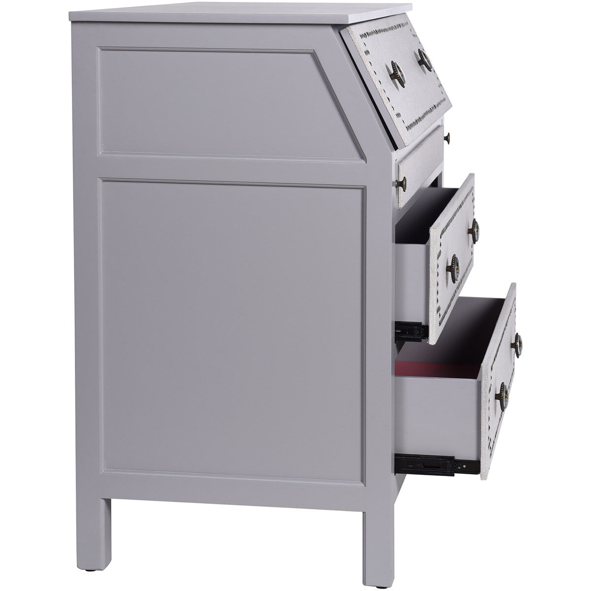 Dann Foley Gray and Cream Convertible Chest