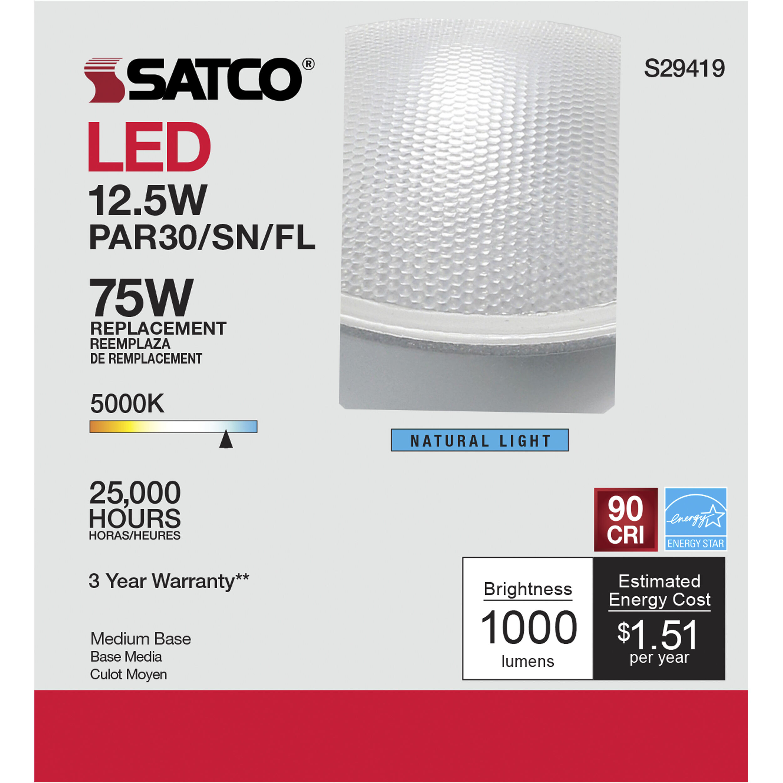 Lumos LED PAR30SN Medium 12.50 watt 120 5000K LED Bulb