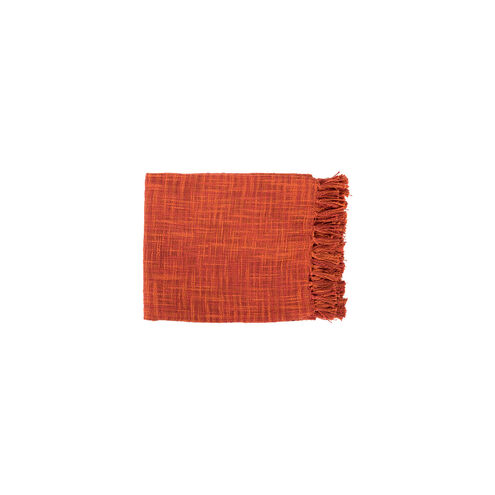 Tavia 59 X 49 inch Brick Red Throw, Rectangle