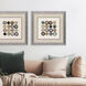 Coin Collection Blue and Green and Gray and Rust Framed Art