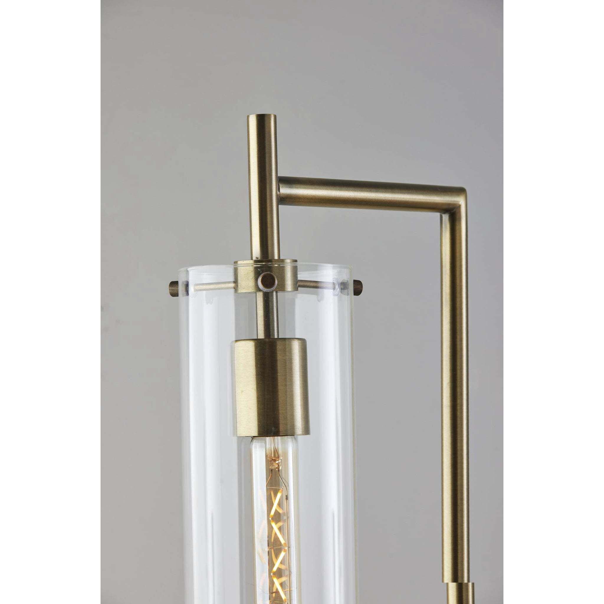 Dalton 62 inch 40.00 watt Antique Brass Floor Lamp Portable Light