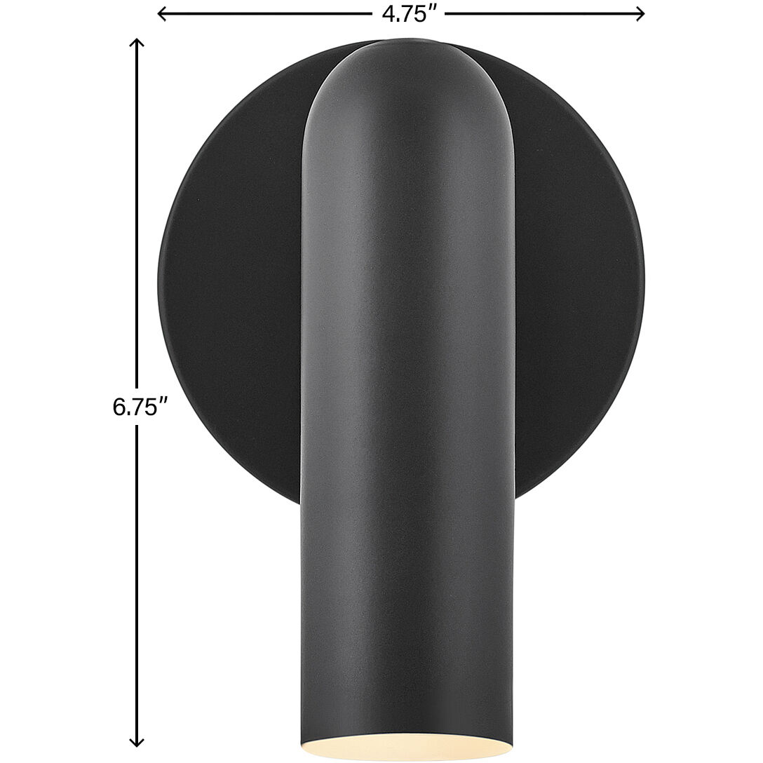 Dax LED 5 inch Black Indoor Wall Sconce Wall Light