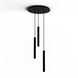 Combi LED 18 inch Matte Black Pendant Ceiling Light, Suspension / Flush Mount 2-in-1