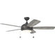 Discus Classic 52 52 inch Aged Pewter with Light Grey Weathered Oak Blades Ceiling Fan