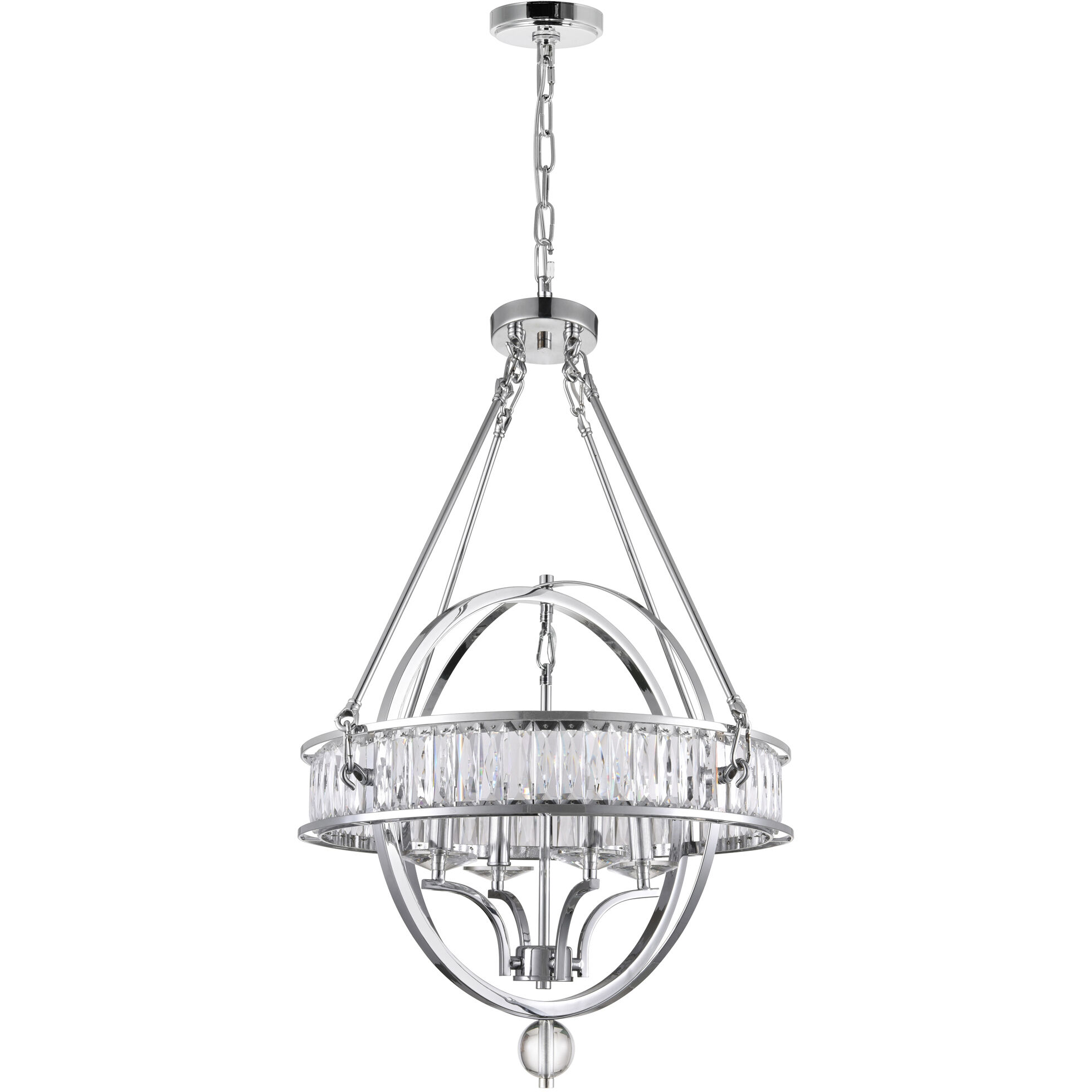Arkansas 4 Light 20 inch Chrome Chandelier Ceiling Light