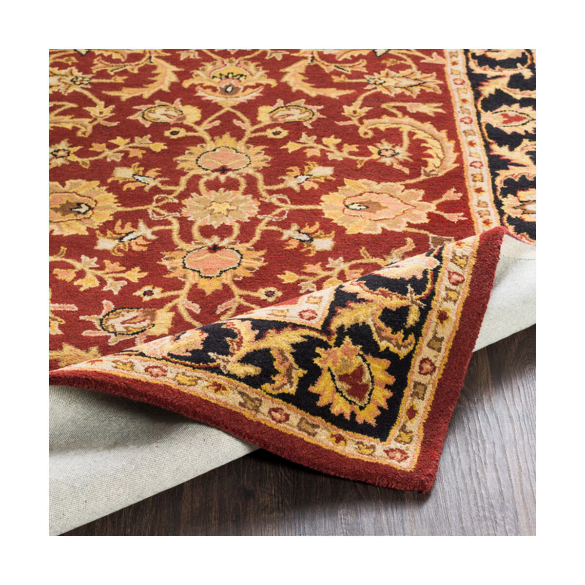 Middleton 42 X 42 inch Dark Brown/Mustard/Black/Clay Rugs, Round