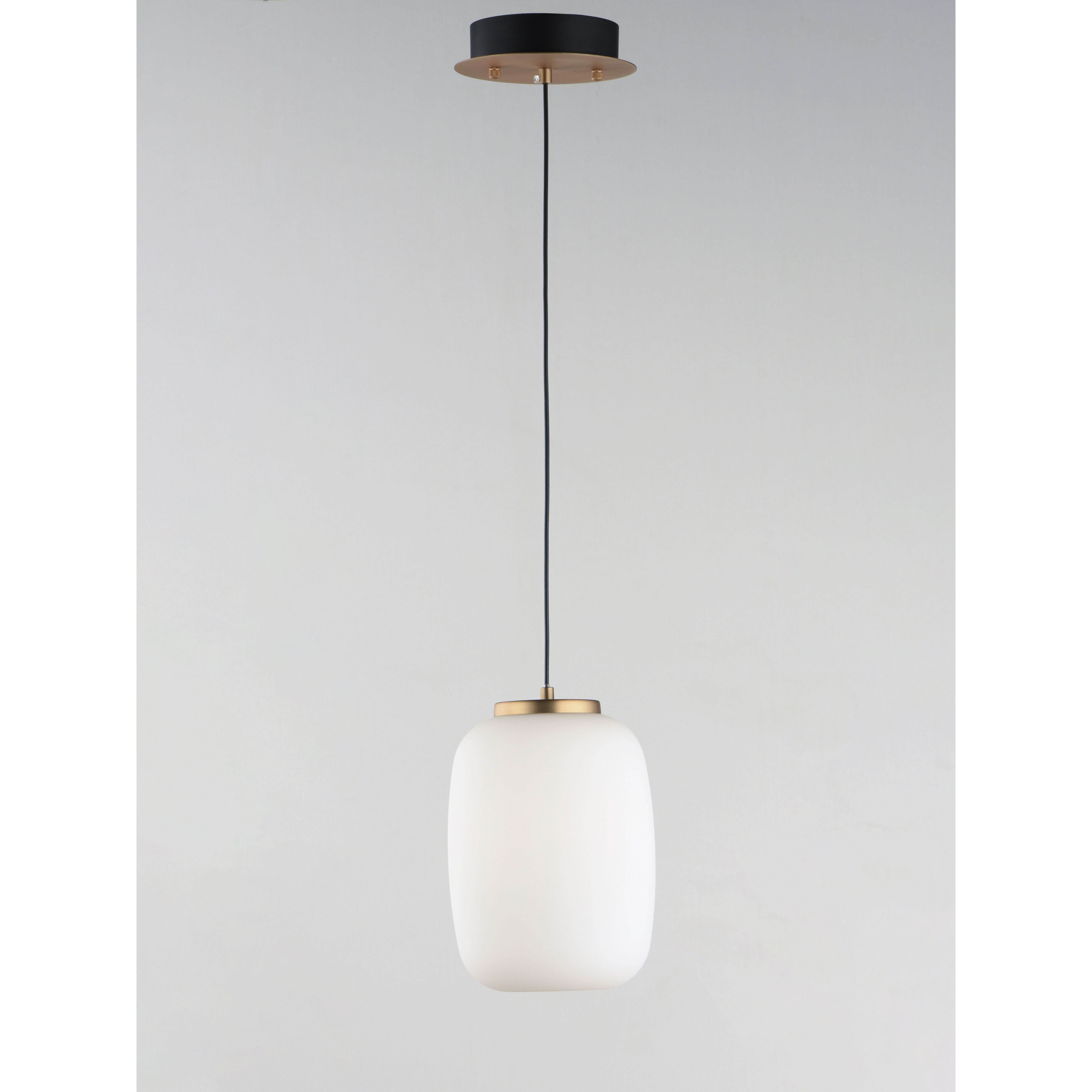 Soji LED 7 inch Black and Gold Single Pendant Ceiling Light