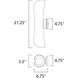 Scroll LED 21.25 inch Architectural Bronze Outdoor Wall Mount