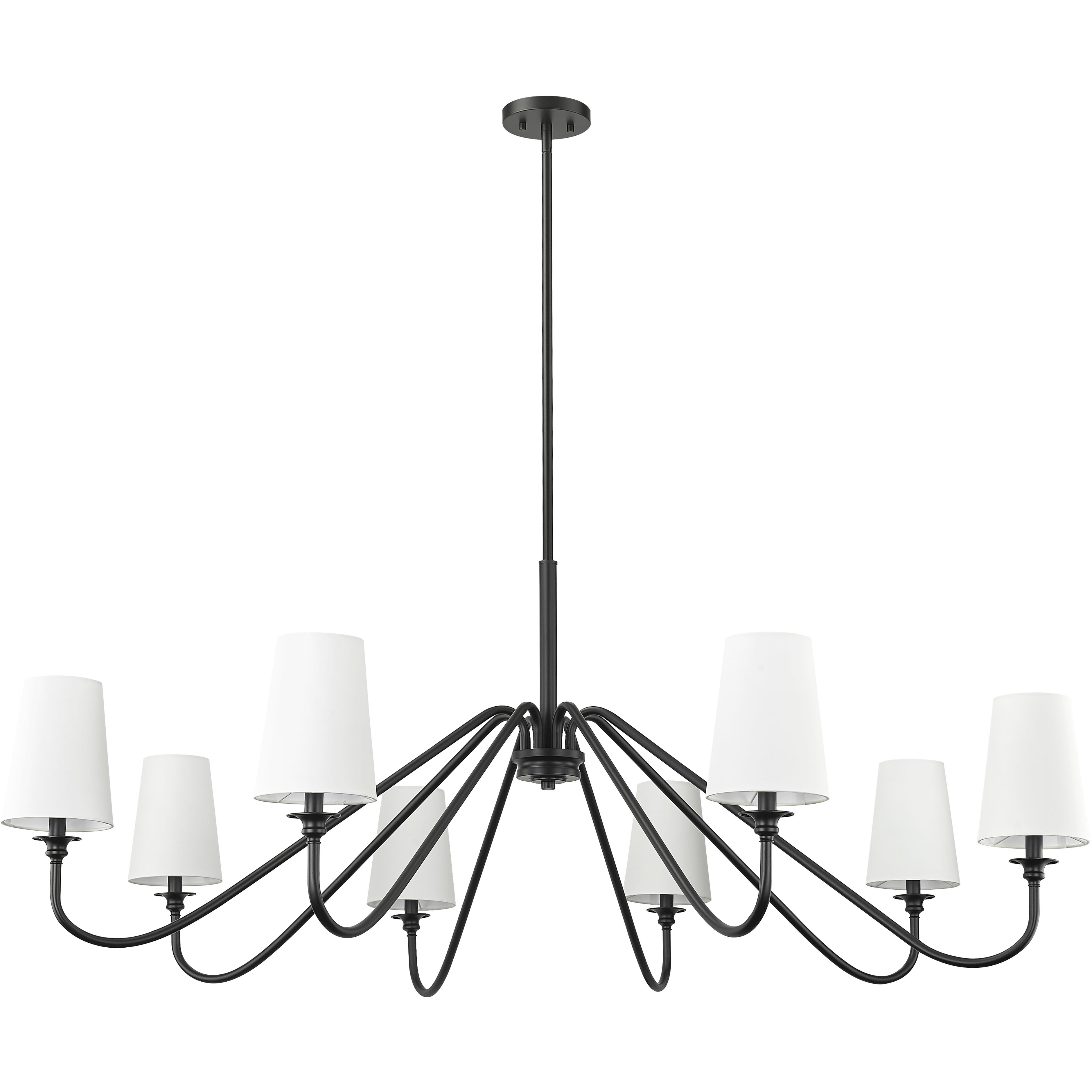 Gianna 8 Light 60.25 inch Matte Black Chandelier Ceiling Light
