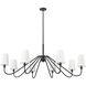 Gianna 8 Light 60.25 inch Matte Black Chandelier Ceiling Light